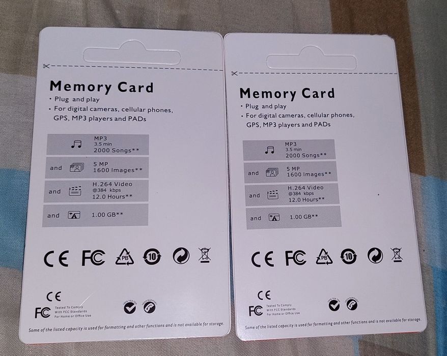 micro sd cards novos