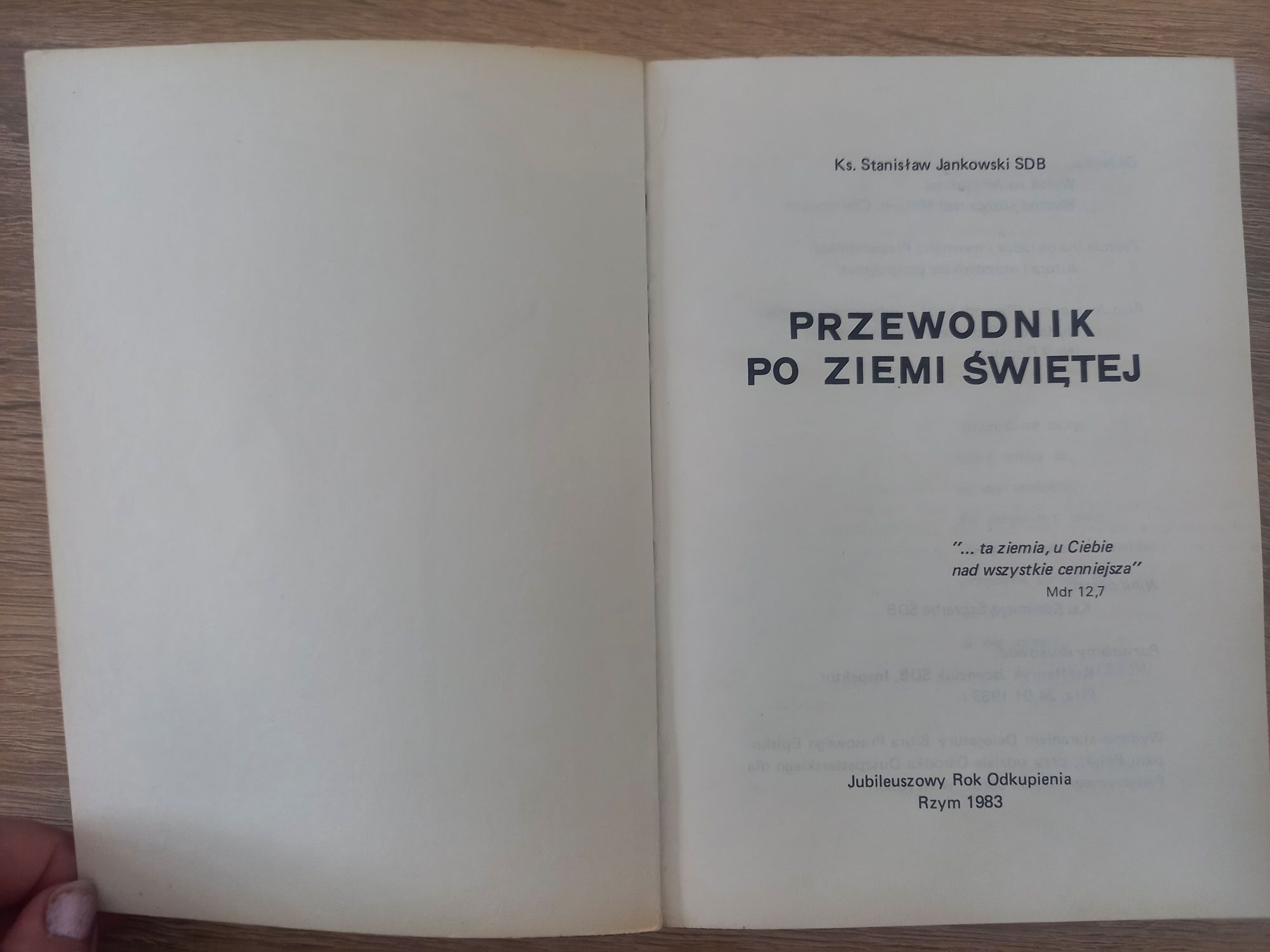 " Przewodnik po Ziemi Św." Ks. Stanisław Jankowski SDB