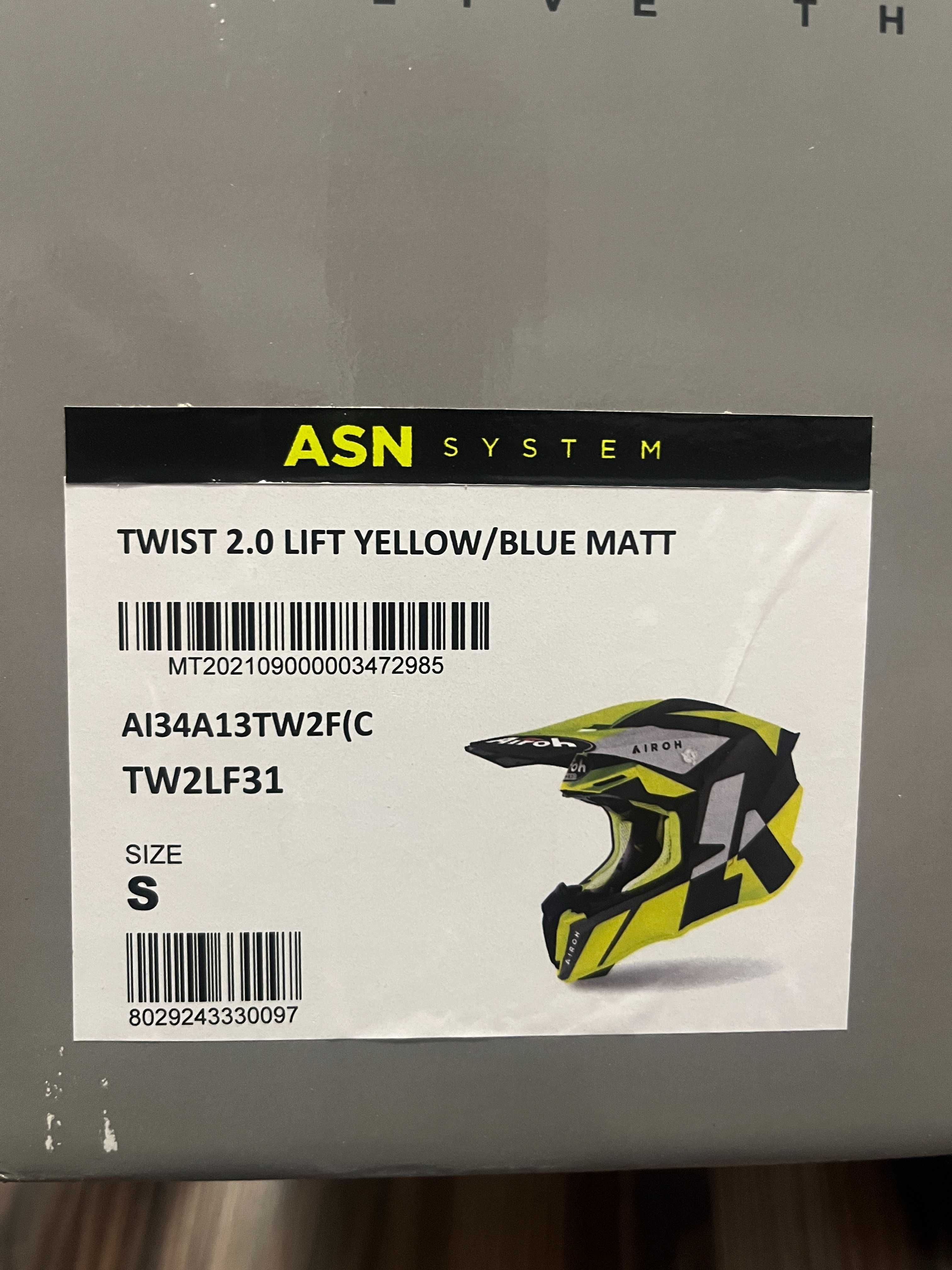 Kask AIROH Twist 2.0 Lift Yellow MX (cross,quad,enduro,mtb) GWARANCJA