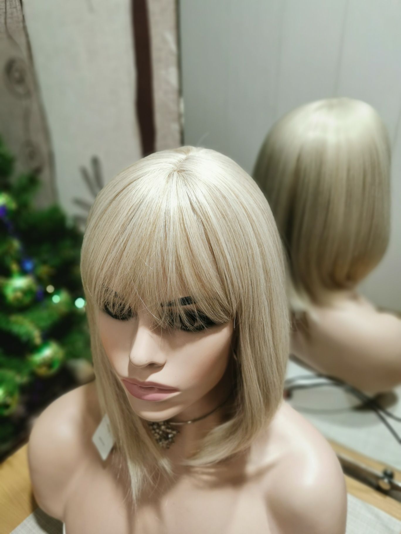 Блонд каре 30-35см, термостійке матове волосся