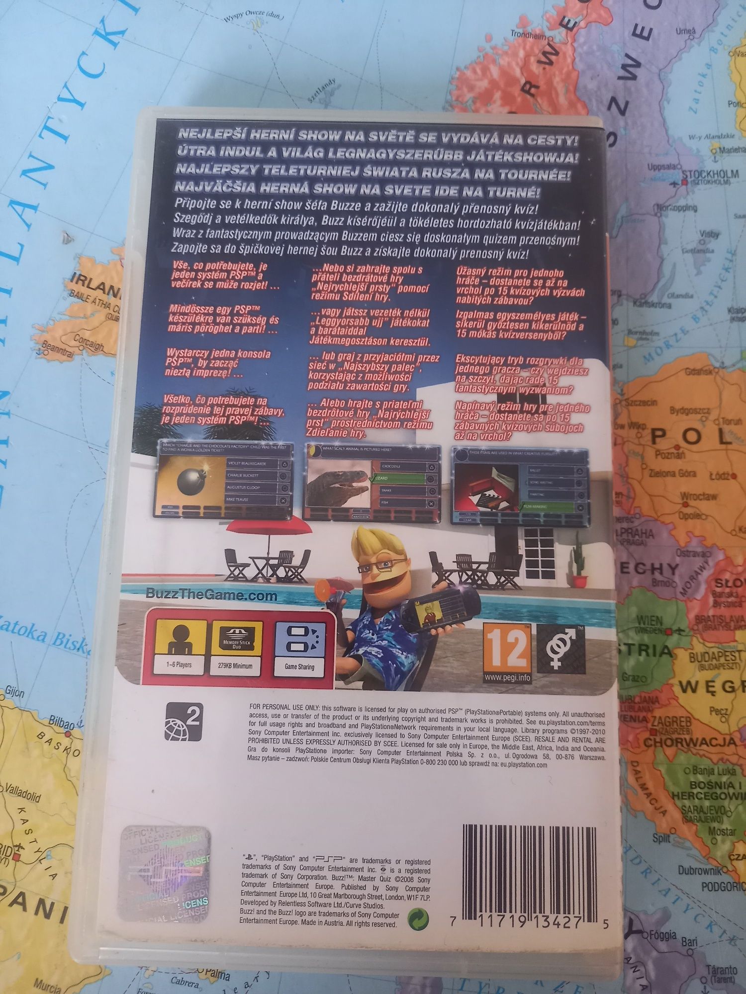 Gra Sony psp buzz! Master quiz buzz