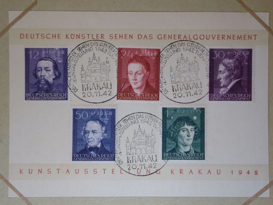 GENERALNA GUBERNIA znaczki pocztowe 1940-44 stemple okolicznościowe