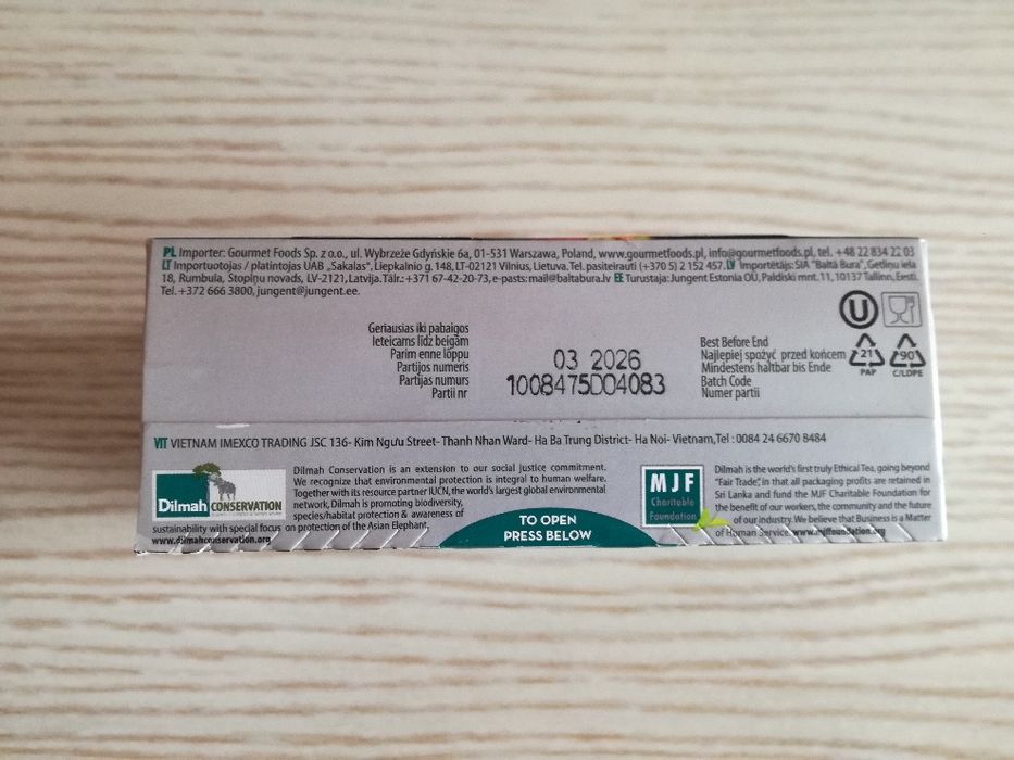 Herbata w torebeczkach