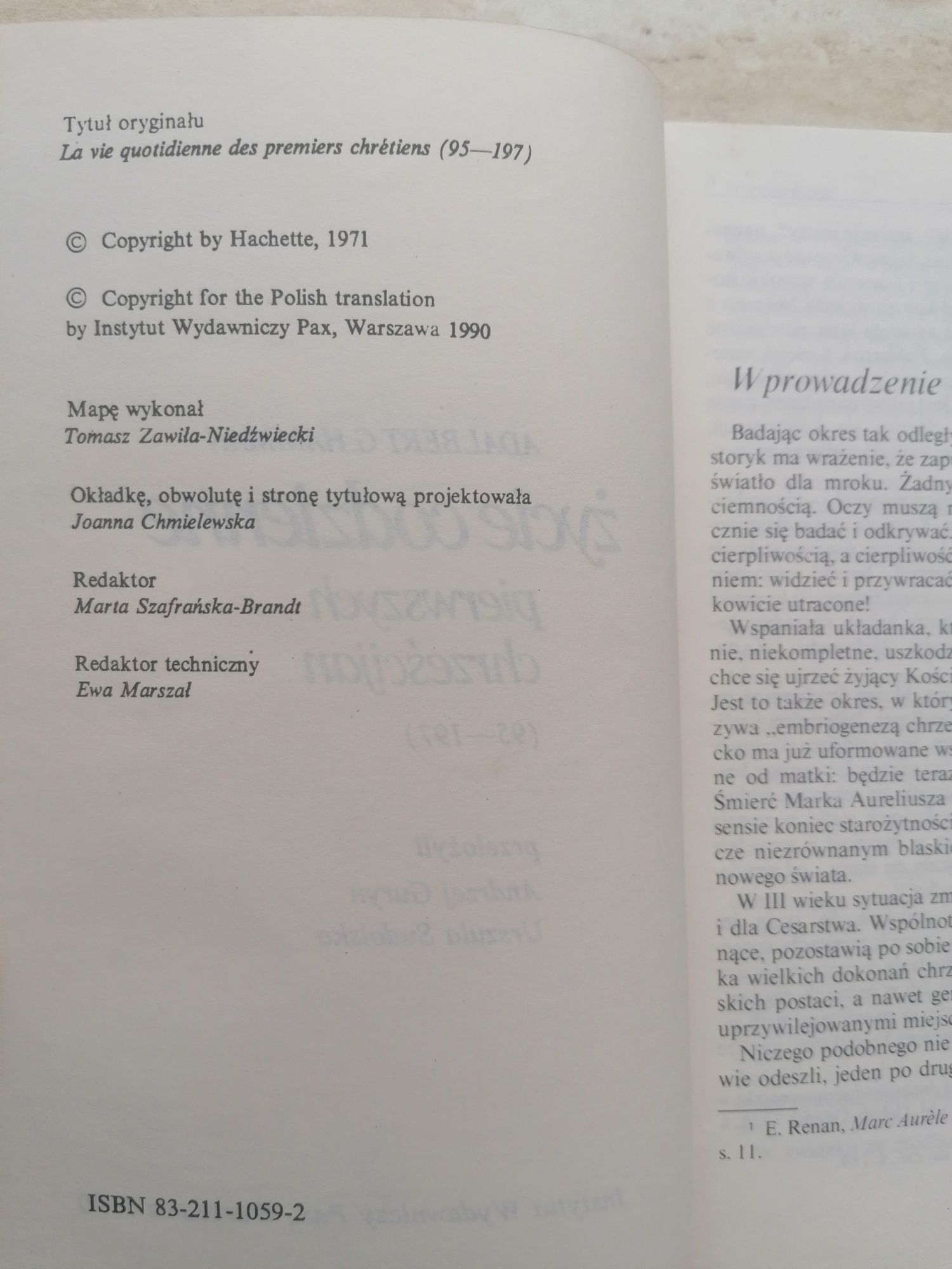 książka życie codzienne pierwszych chrześcijan Adalbert G. Hamman