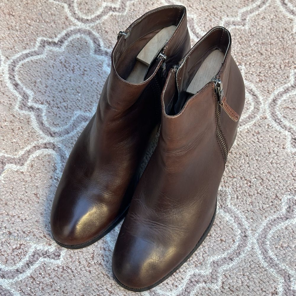 Lauren Ralph Lauren Carlene botki buty skórzane damskie leather boots