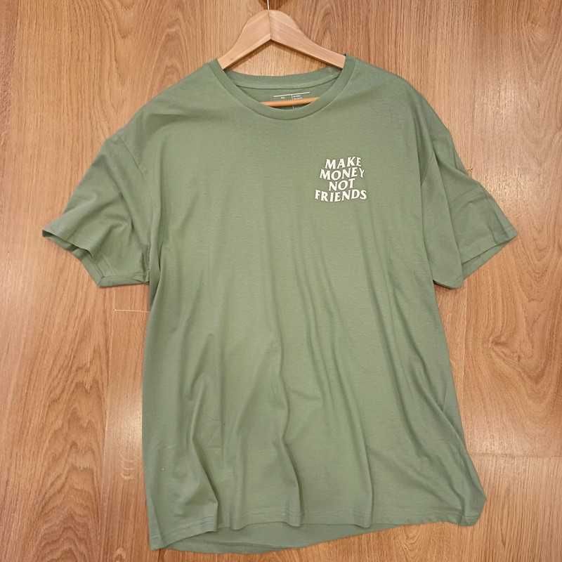 T-Shirt Make Money Not Friends Mold Green