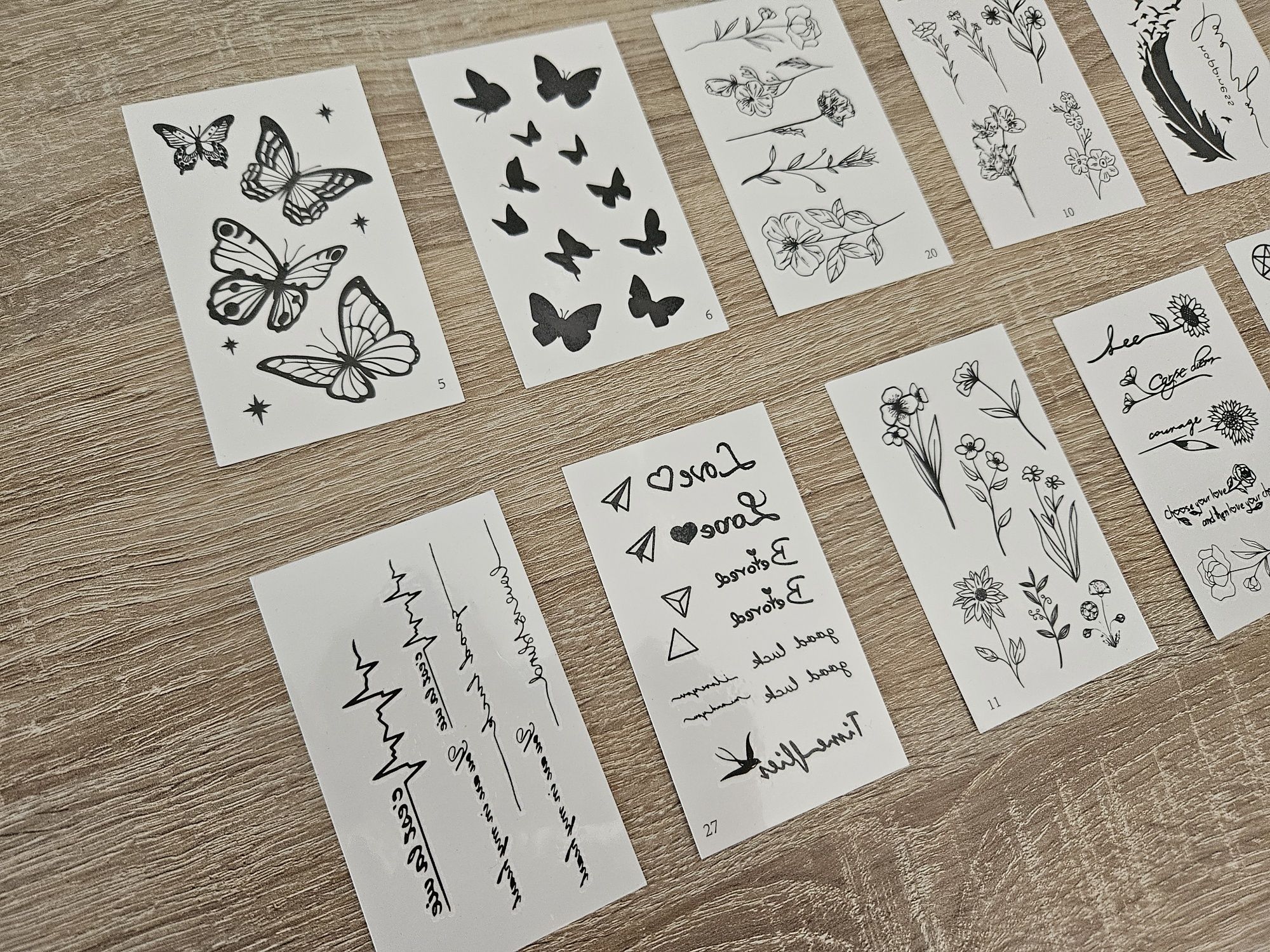 Tatuaż tymczasowy zmywalny wodny tatoo 10 sztuk