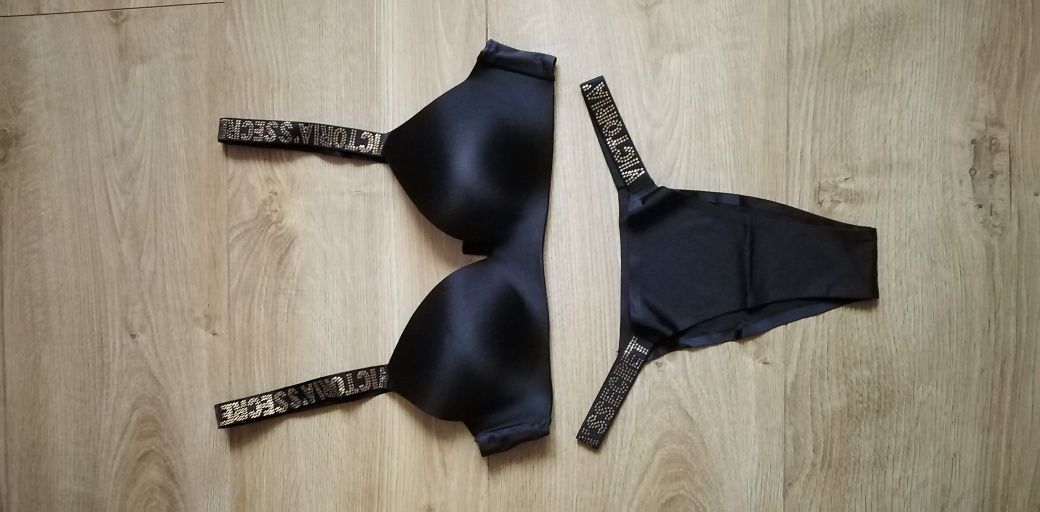 Komplet bielizny 75B wzór Victoria's Secret Majtki brazyliany M