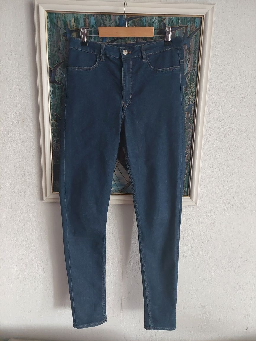 Divided by h&m ciemne jeansy rurki skinny 40/42