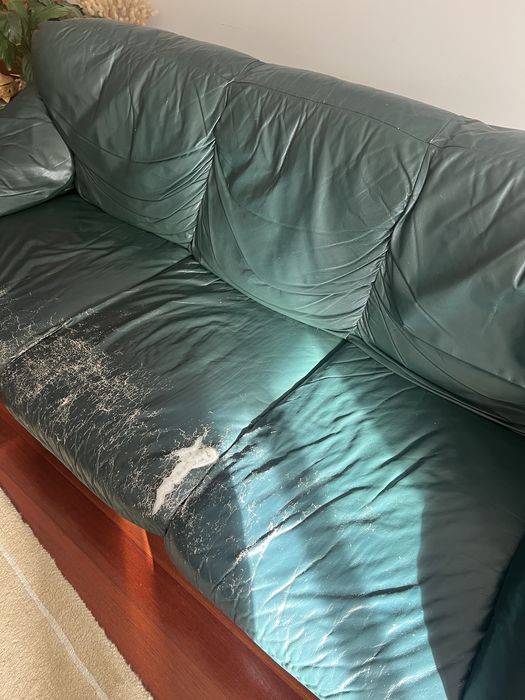 Sofá cama verde Divani & Divani pele 2 X 0,75 m