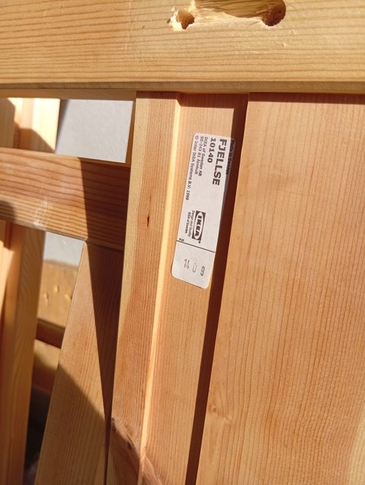 Łóżko drewniane Ikea fjelsse 140x200