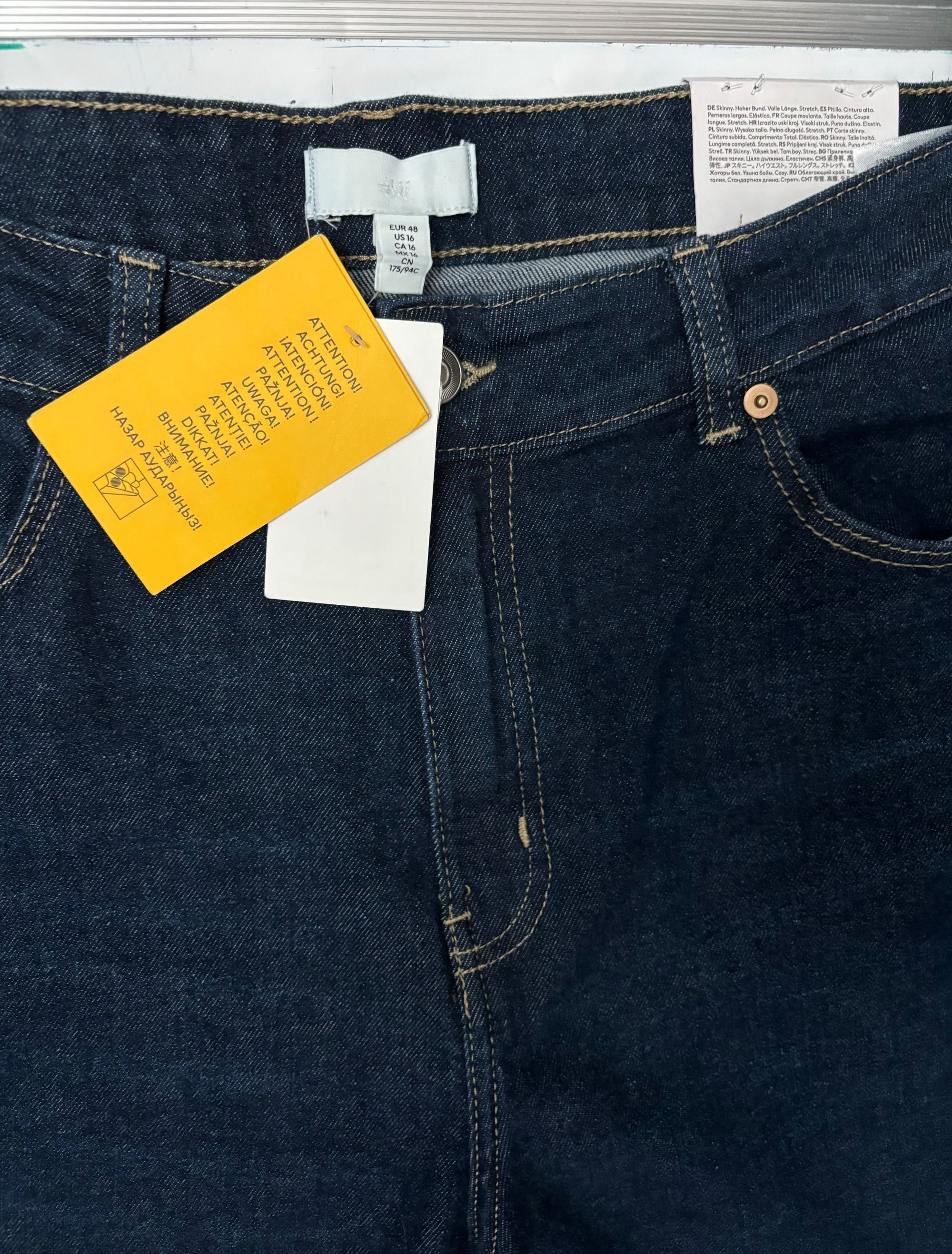 HM Dżinsy z wysokim stanem Skinny High Jeans NOWE rozmiar 44