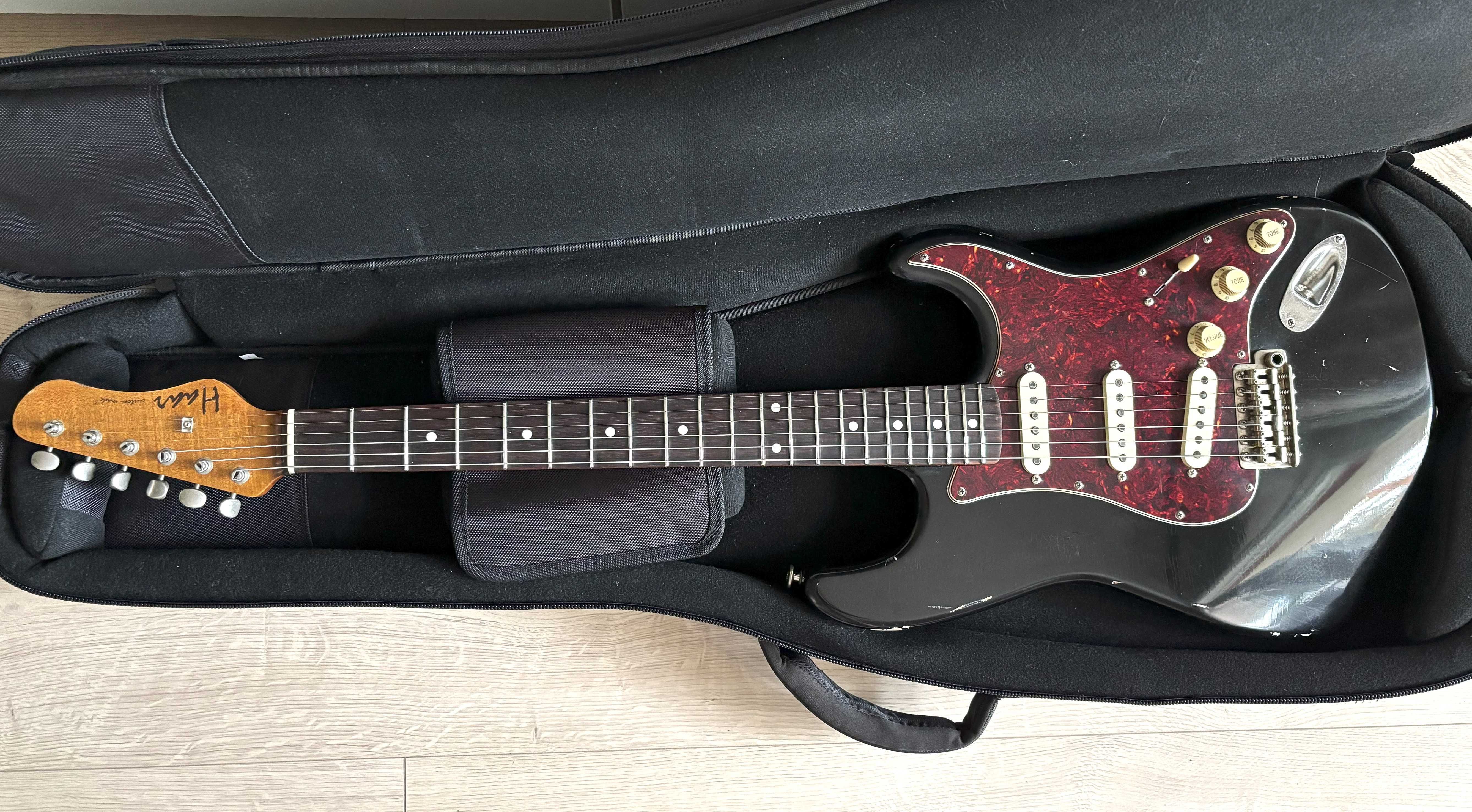 Haar Trad S Stratocaster 2023 Black Relic Roasted Flame Maple!