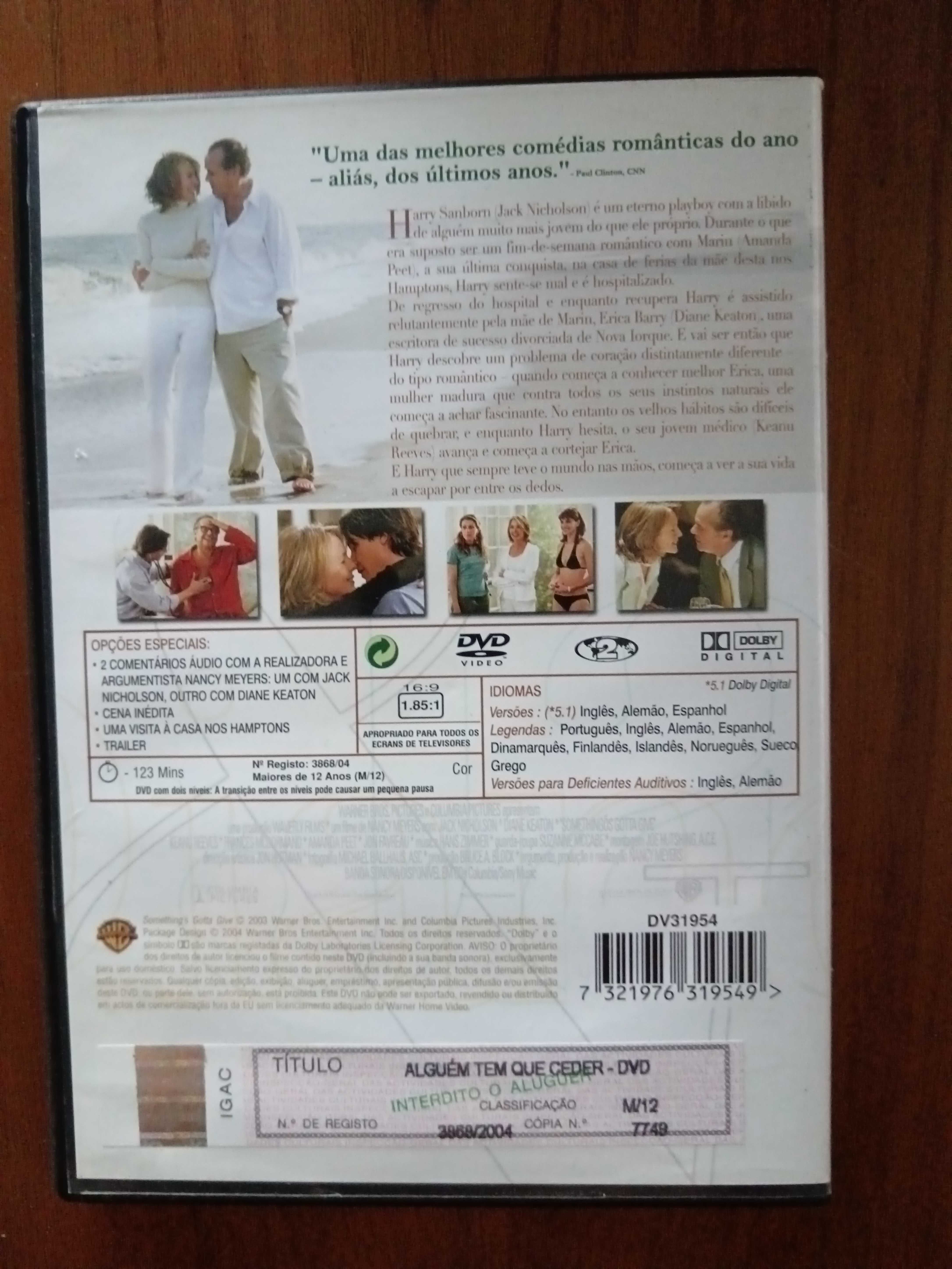 filme dvd original - alguém tem que ceder