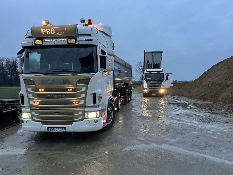 Transport wywrotka kruszywo piasek ziemia