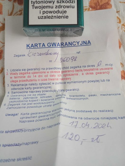 Zegarek keszonkowy  sprawny