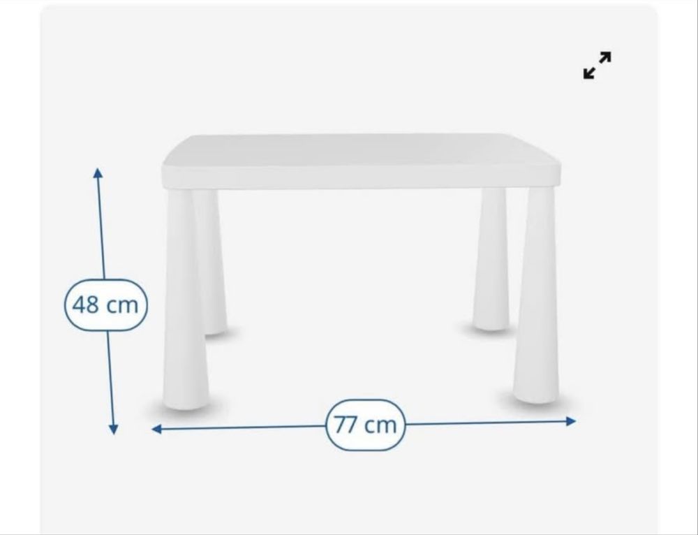 4 cadeiras e mesa ikea de crianca
