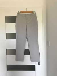 Spodnie eleganckie Zara Basic S 36 jasnoszare na lato