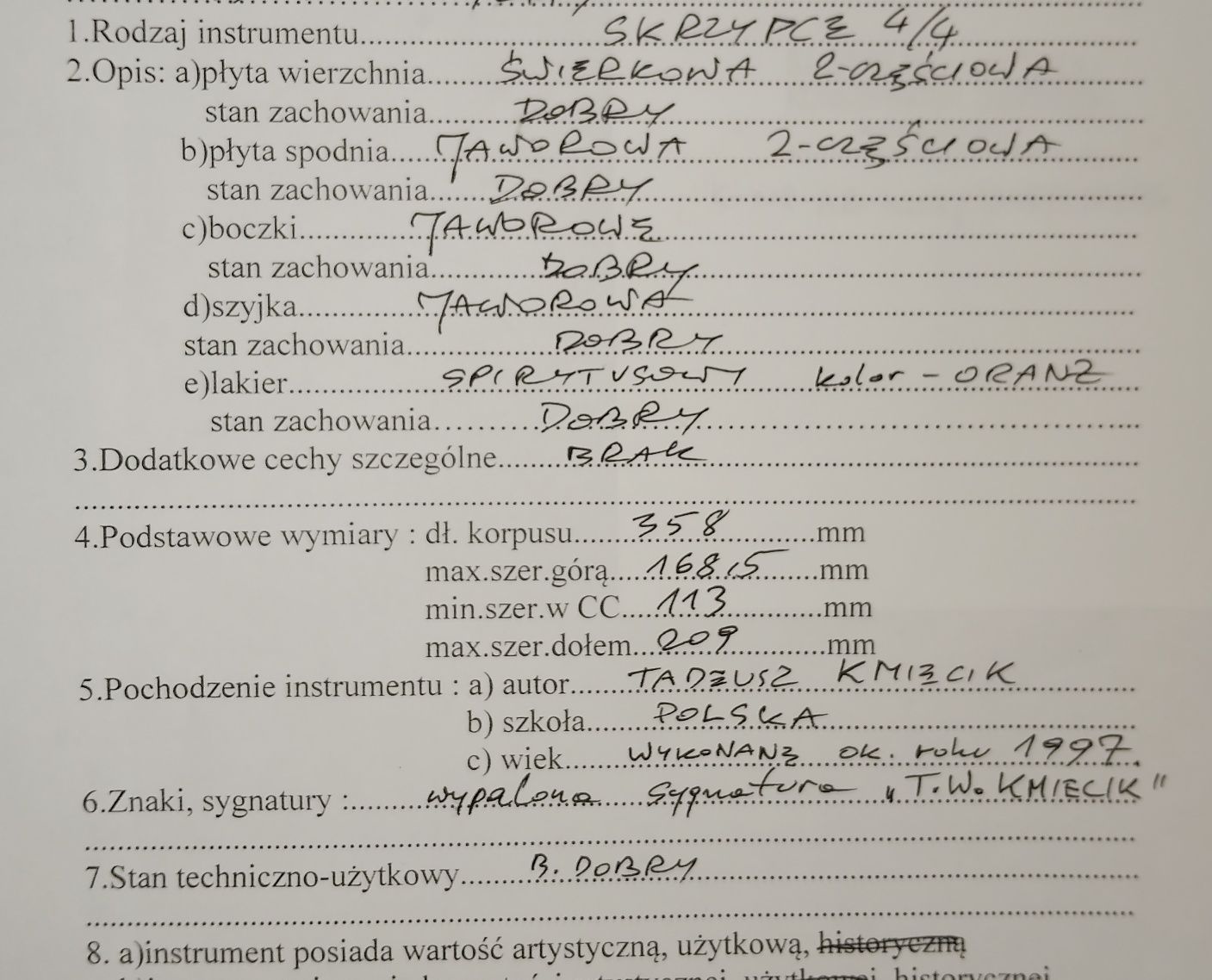 Skrzypce 4/4 - stan bardzo dobry