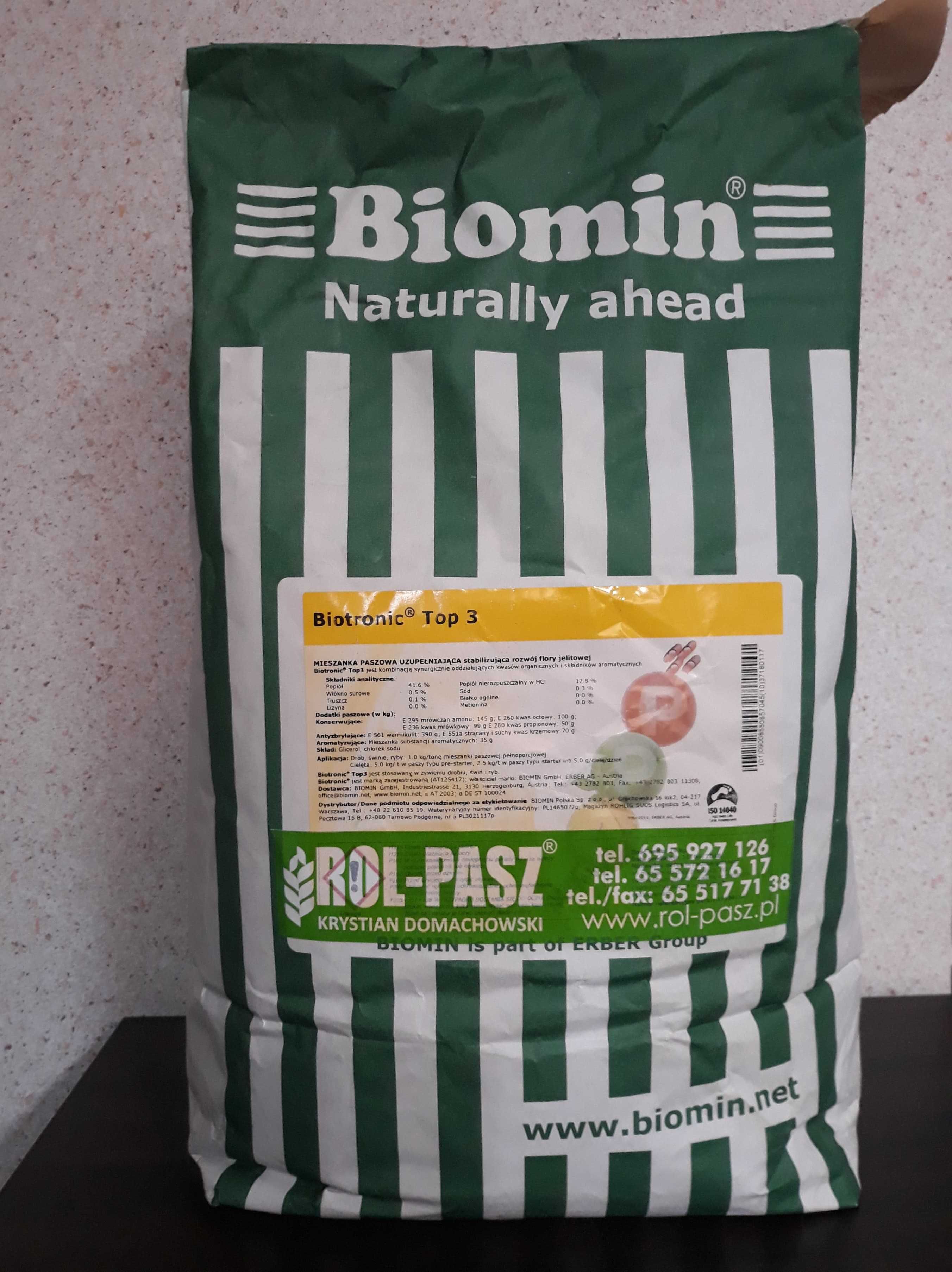 Biotronic Top 3 zakwaszacz acid do paszy drób trzoda 20kg