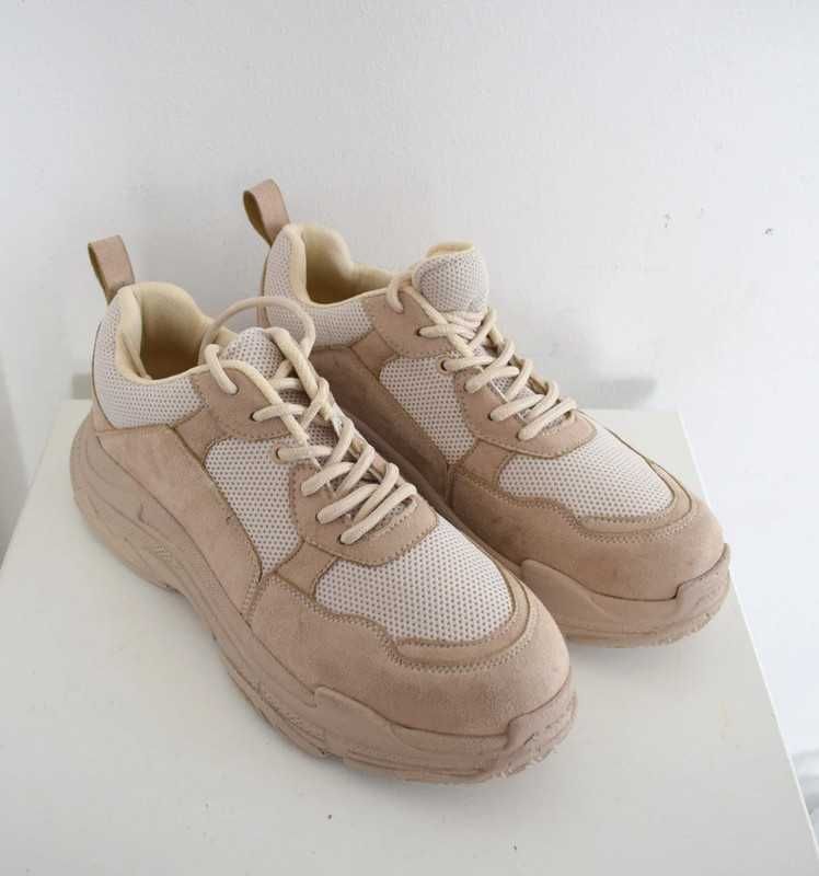 Nly by Nelly Sneakersy buty beżowe 40 sneakersy