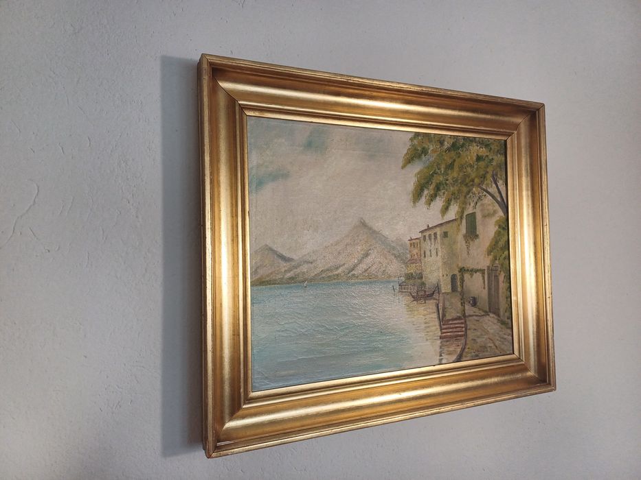 Stary obraz na płótnie sygnowany