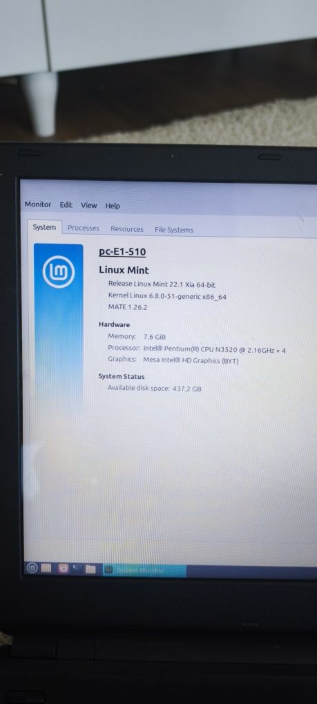 Acer Aspire E1-510 – 8 GB RAM | 512 GB SSD | Linux Mint  Pronto a usar