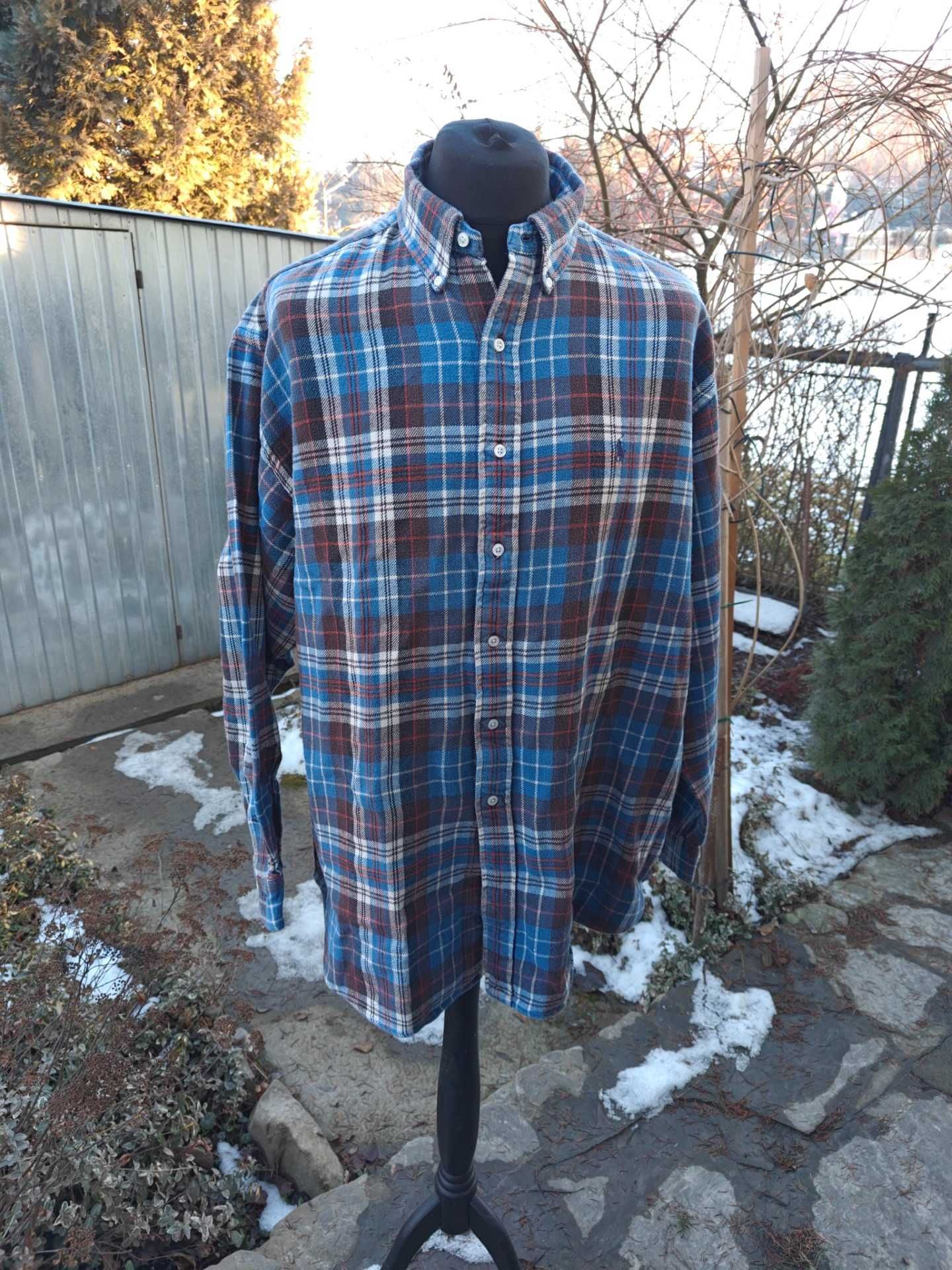 RL Ralph Lauren blake bawełniana męska koszula w kratkę retro XXL 2XL