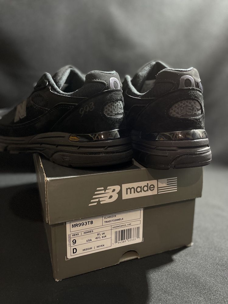 Кроссовки New Balance 993 black оригинал черные