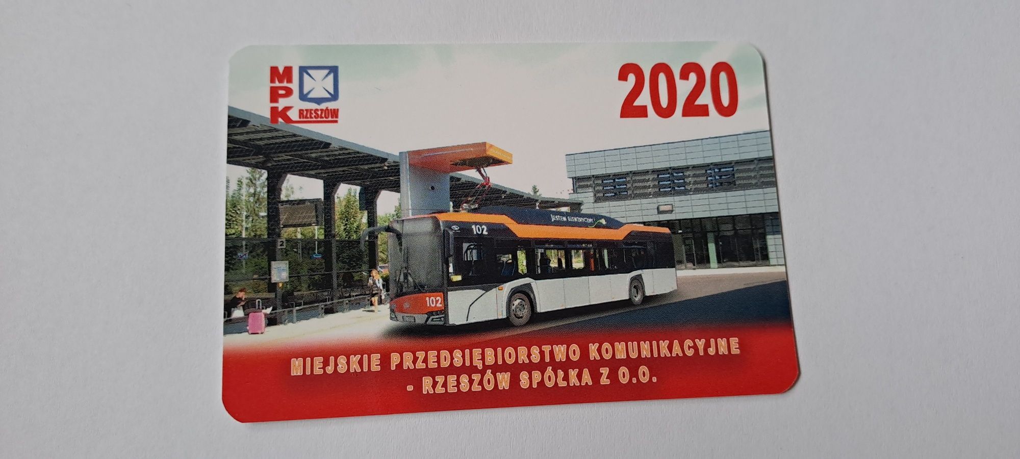 Kalendarz listkowy MPK Rzeszów 2020 - kalendarzyk