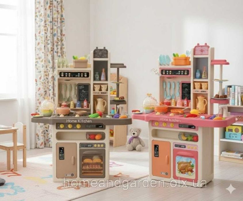 Дитяча кухня Home Kitchen 94 см яйцеварка (вода, пар, звуки), НАЛОЖКА