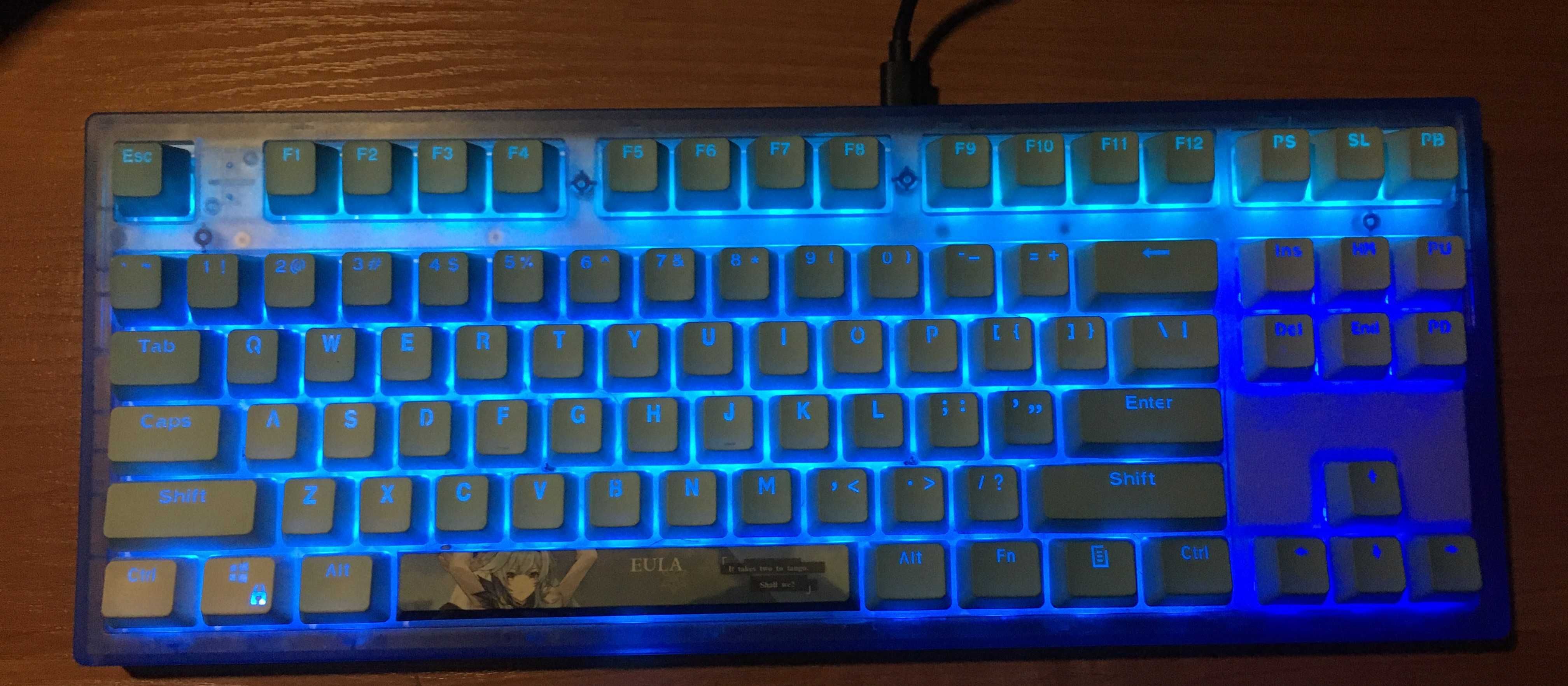 Klawiatura mechaniczna TKL custom anime genshin impact