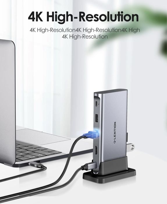 Uniwersalna stacja dokująca USB-C LENTION 4K 30Hz (CB-D53)