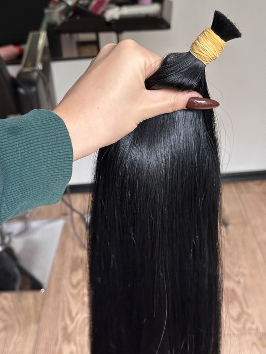 Wlosy slowianskie naturalne czarne i blond 100 gram