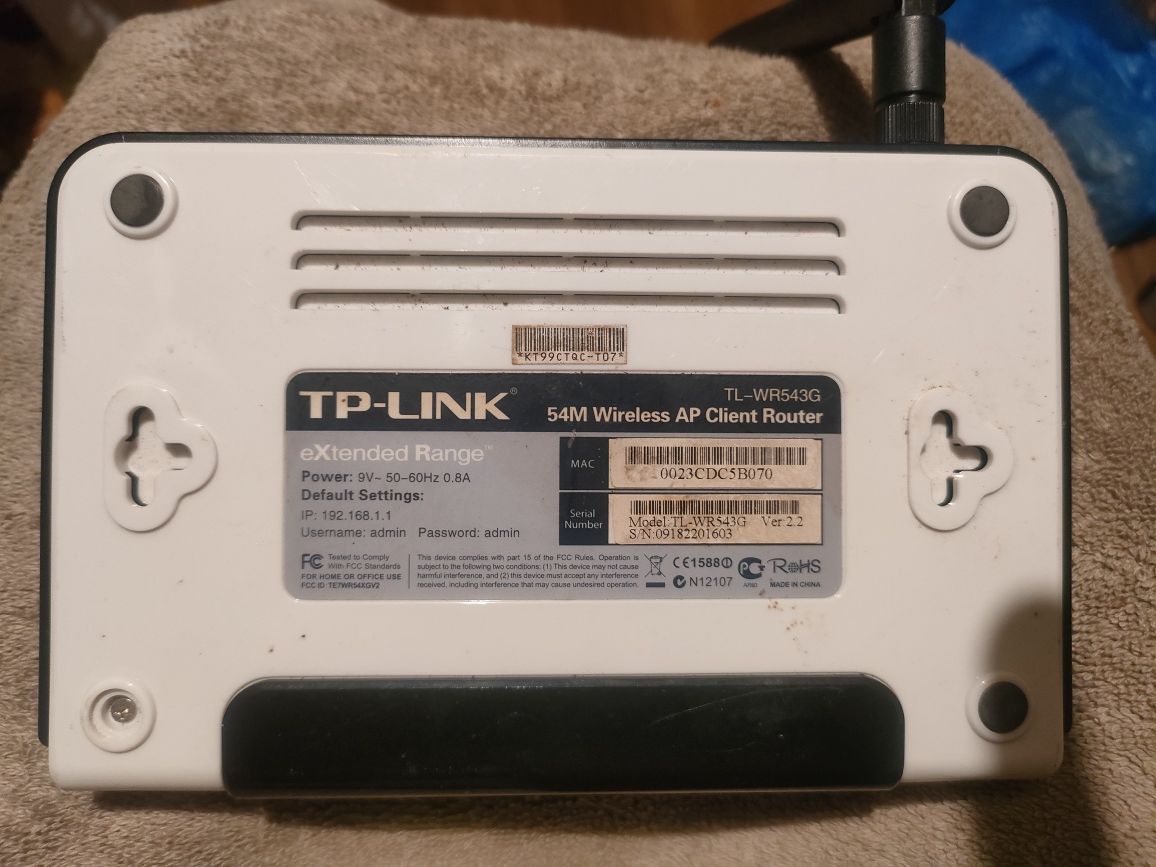 TP-Link. Model TL-WR543G.