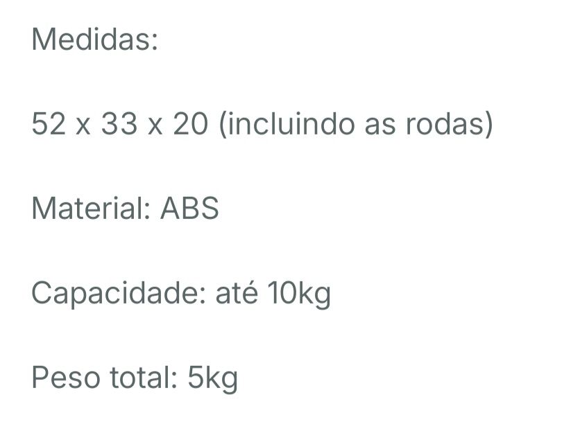 Malas de Cabine, novas!!!