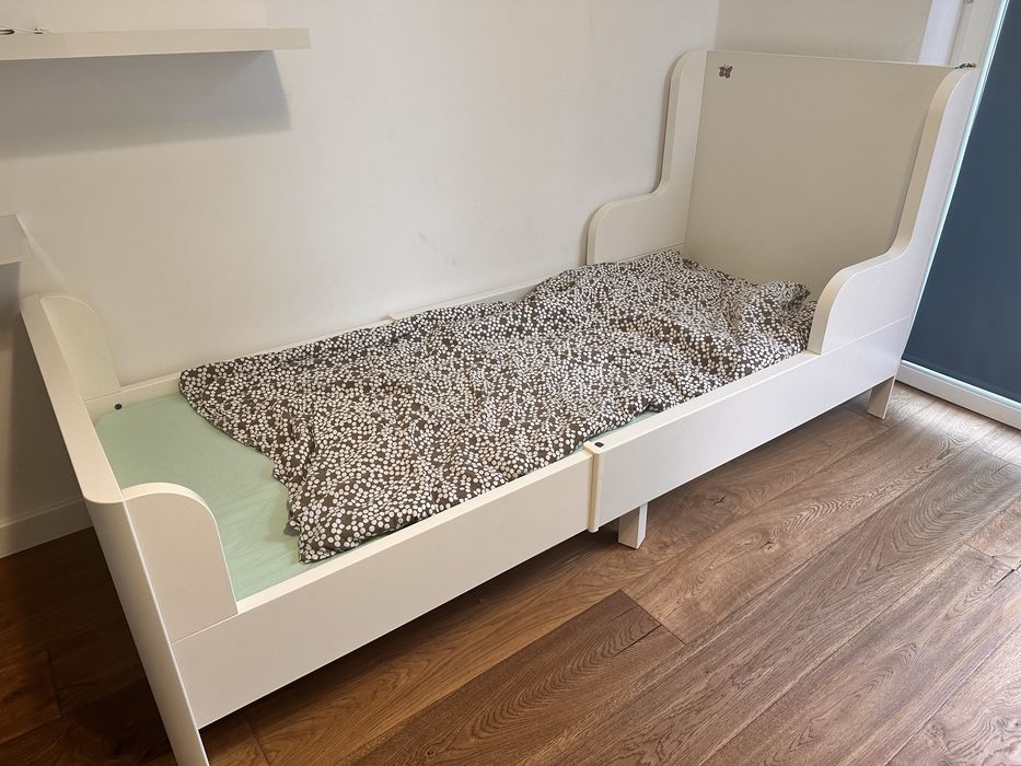 Łóżko dzieciece Ikea Busunge białe regulowane