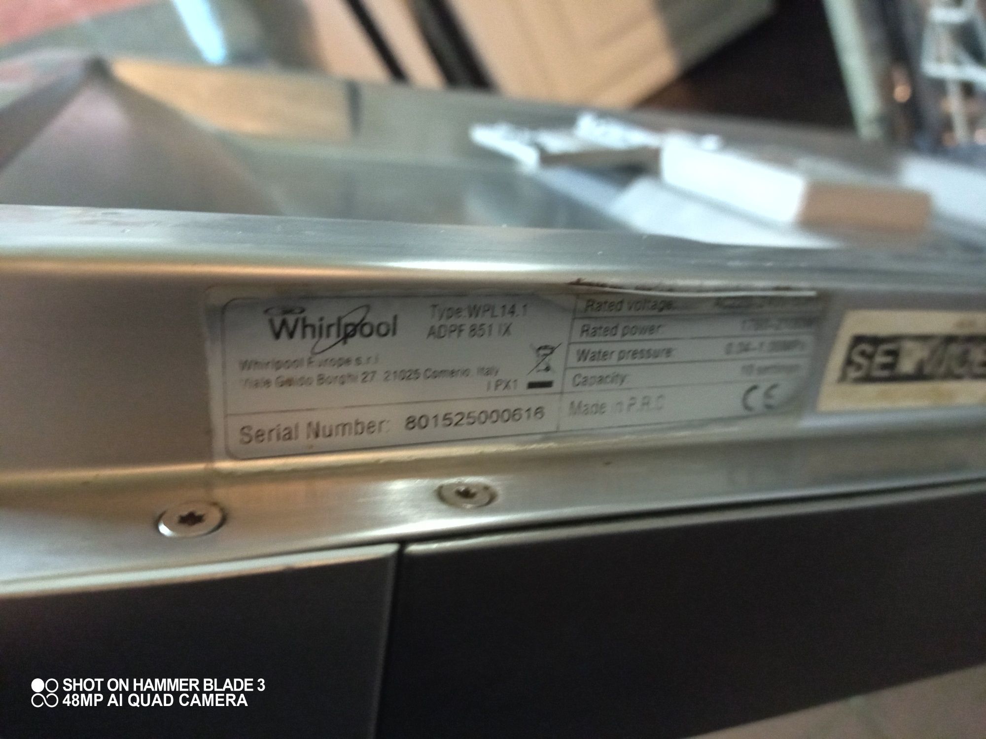 Zmywarka Whirlpool ADPF851