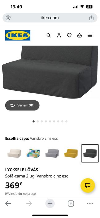 Sofá cama casal Ikea