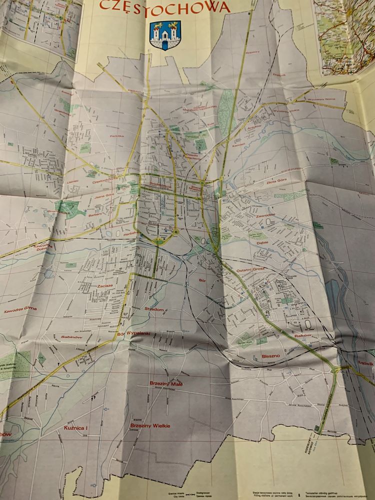 Stara mapa Częstochowa 1981 r. PRL antyk