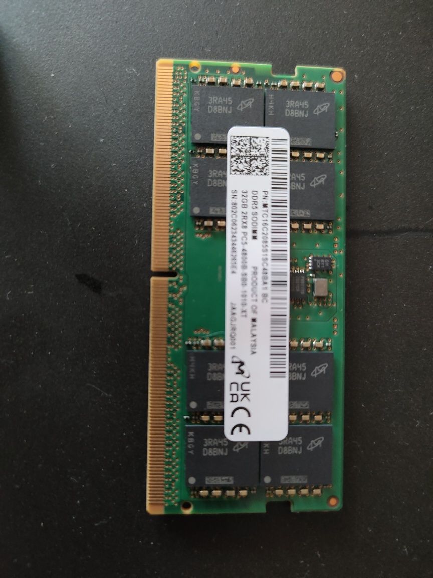 Pamięć RAM 32GB DDR5 SODIMM 4800MHz Micron do Laptop/Notebook/