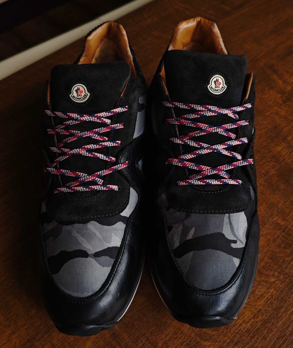 Moncler Fabien "Gucci" Black Leather Sneakers 44 размер 28 см