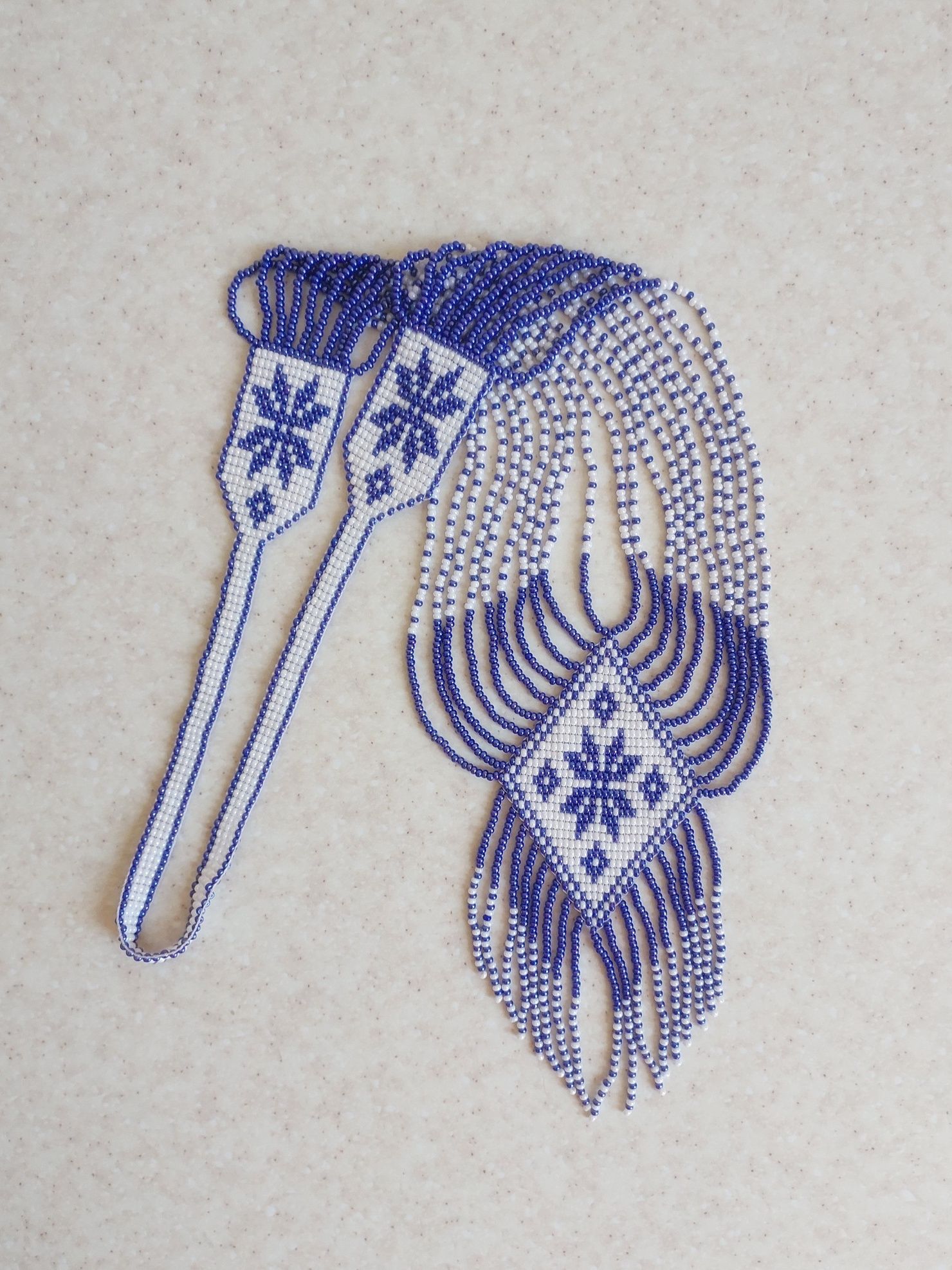 синій гердан прикраси ручна робота аксесуари намисто в українському ст