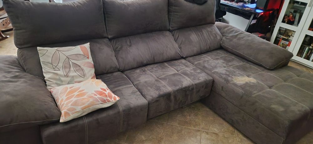 Vendo sofá grande com chaise long