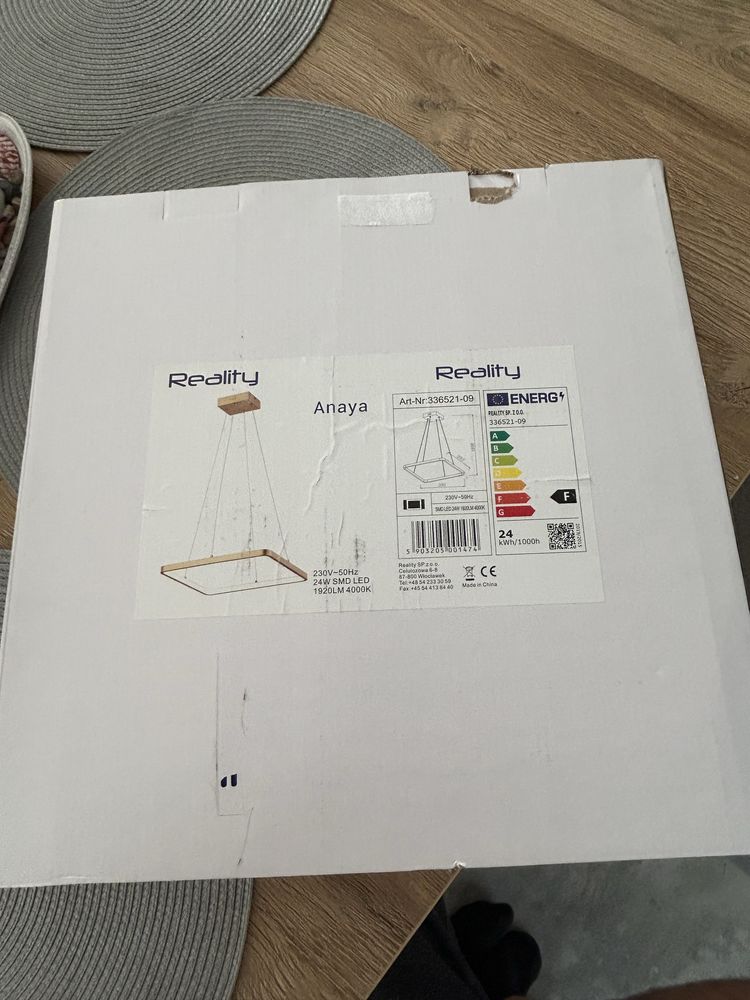 Lampa sufitowa led zlota