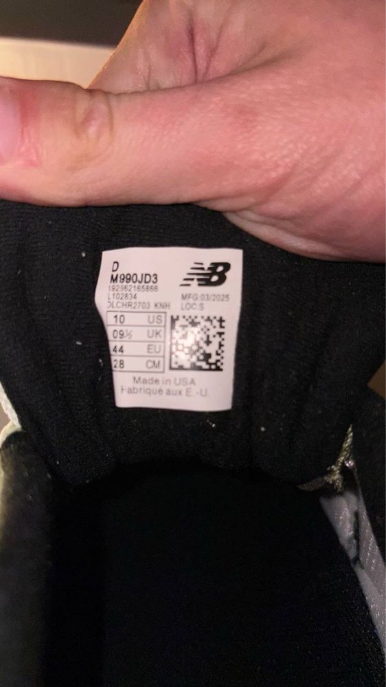 New balance 990v3 зеленые 44/28см оригінал
