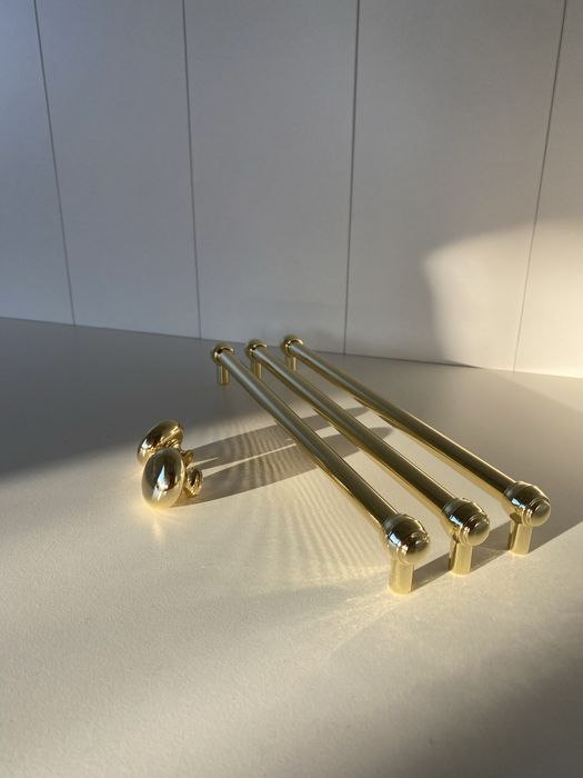 Zestaw uchwytów meblowych 3 relingi 2 gałki 4 haczyki