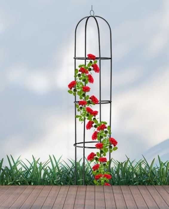 Relaxdays Pergola wysoka 190 cm czarna