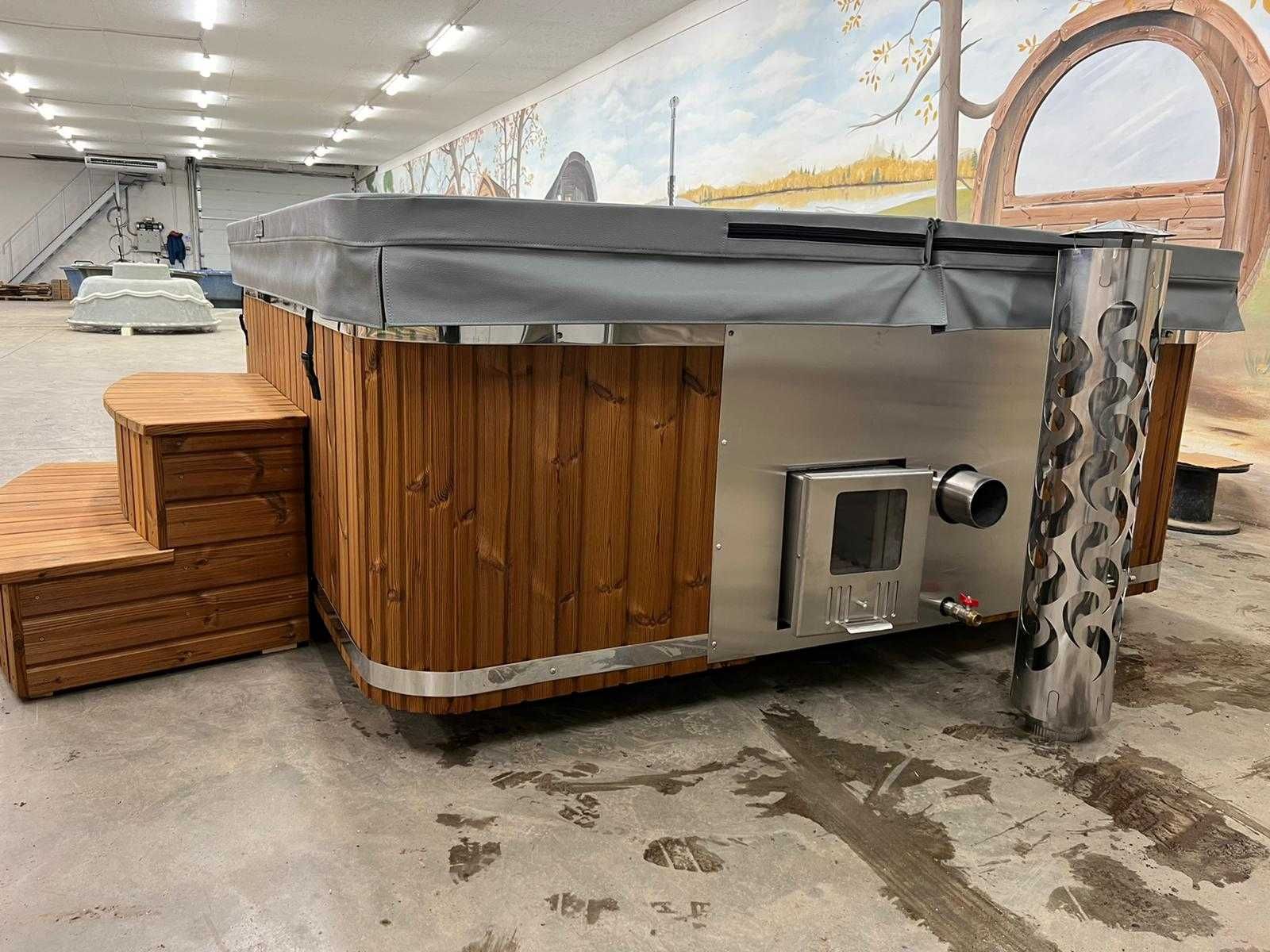 Kwadratowa Balia Akryl 245x245 Jacuzzi Spa Ogrodowe Mega Bania