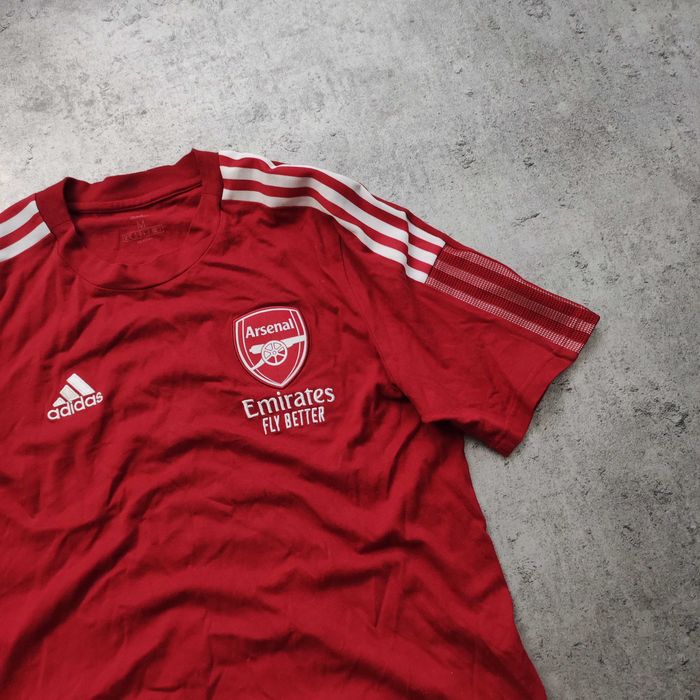 MĘSKA Koszulka Bawełna PREMIUM Football Adidas Arsenal Londyn Haft